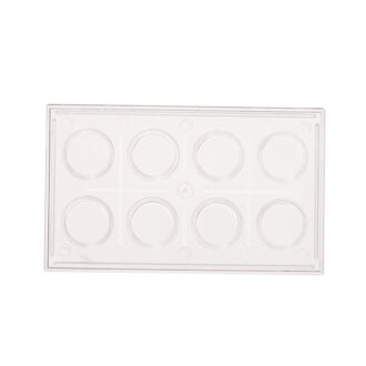 Cuvette à 8 cellules rondes en polystyrène