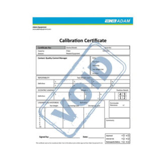 Certificat de calibrage Adam