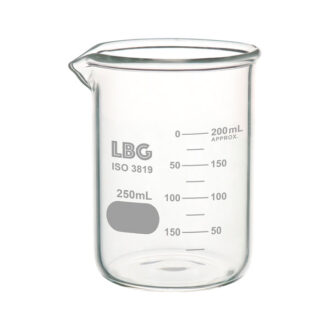 Bécher forme basse, avec paroi épaisse, double échelle, pour usage intensif, LBG