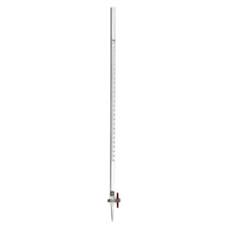 Burette en plastique avec robinet en PTFE