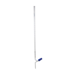 Burette à robinet à pointeau en PTFE et frange bleue de Schellbach, classe A, GLASSCO