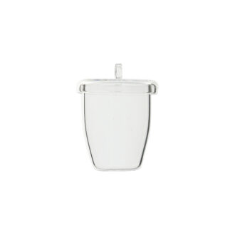 Creuset en quartz transparent