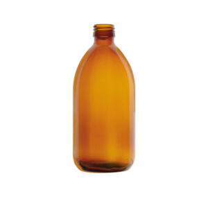 Flacon en verre ambré