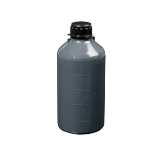 Flacon rond en PEBD, col étroit, gradué, pour produit photosensible