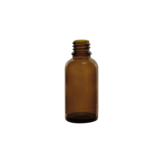 Flacon en verre ambré avec vissant DIN-18