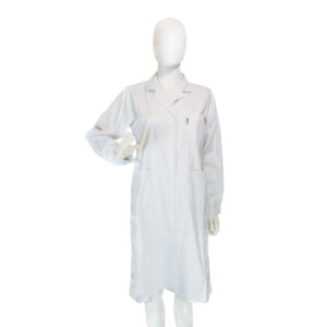 Blouse de laboratoire pour femme avec bouton pression