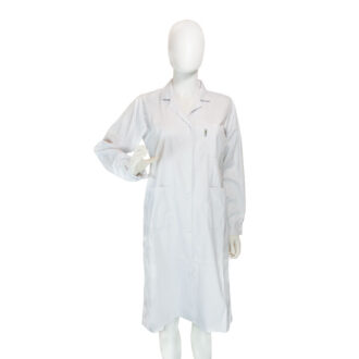 Blouse de laboratoire pour femme avec bouton pression