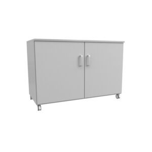 Meuble bas de laboratoire avec deux portes et roulettes