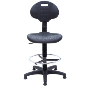 Chaise haute de laboratoire avec repose-pieds