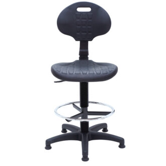 Chaise haute de laboratoire avec repose-pieds