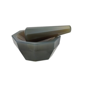 Mortier avec pilon en agate Premium Line