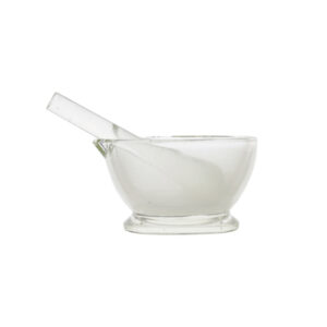 Mortier avec pilon en verre