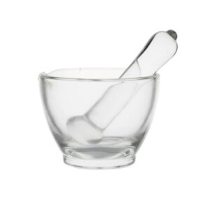 Mortier avec pilon en verre Premium Line