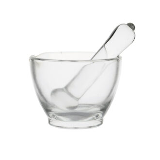 Mortier avec pilon en verre Premium Line