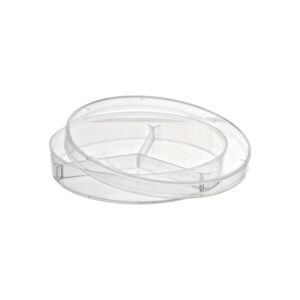 Boîte de pétri Ø90 mm en polystyrène avec 3 compartiments