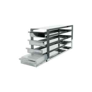 Rack pour congélateur vertical avec tiroirs coulissants