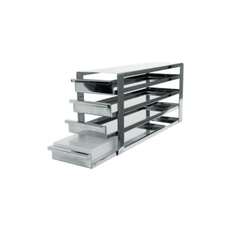Rack pour congélateur vertical avec tiroirs coulissants