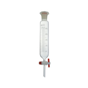Ampoule de coulée avec clé en PTFE et bouchon en plastique, GLASSCO