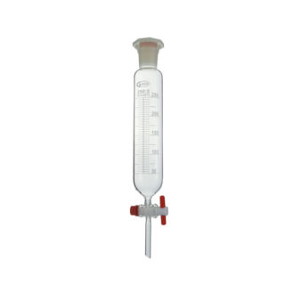 Ampoule de coulée avec clé en PTFE et bouchon en plastique, GLASSCO
