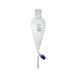 Ampoule à décanter avec robinet en pointeau et bouchon en plastique, GLASSCO