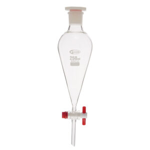 Ampoule à décanter avec clé en PTFE, GLASSCO