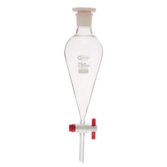 Ampoule à décanter avec clé en PTFE, GLASSCO