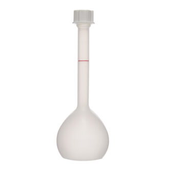 Fiole jaugée en polypropylène avec bouchon vissant