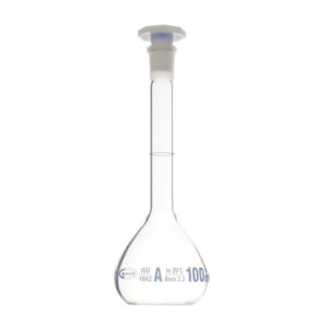 Fiole jaugée classe A, GLASSCO