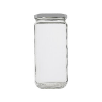 Bocal en verre avec couvercle vissant en métal